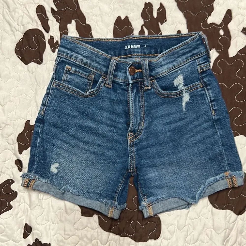 Girls Old Navy Dark Wash Shorts (8)